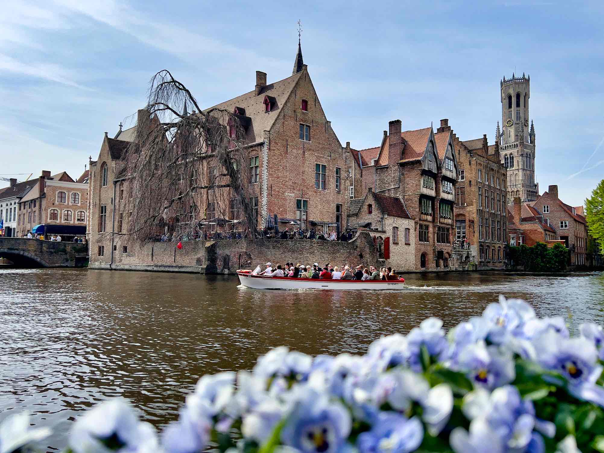 Famous view in Bruges