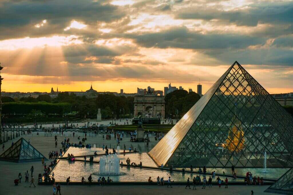 The Louvre Entrance, Paris.