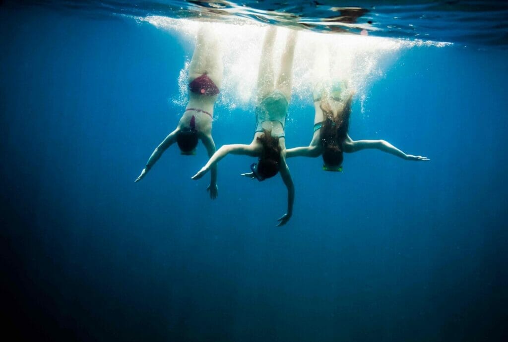 Croatia kids swimming