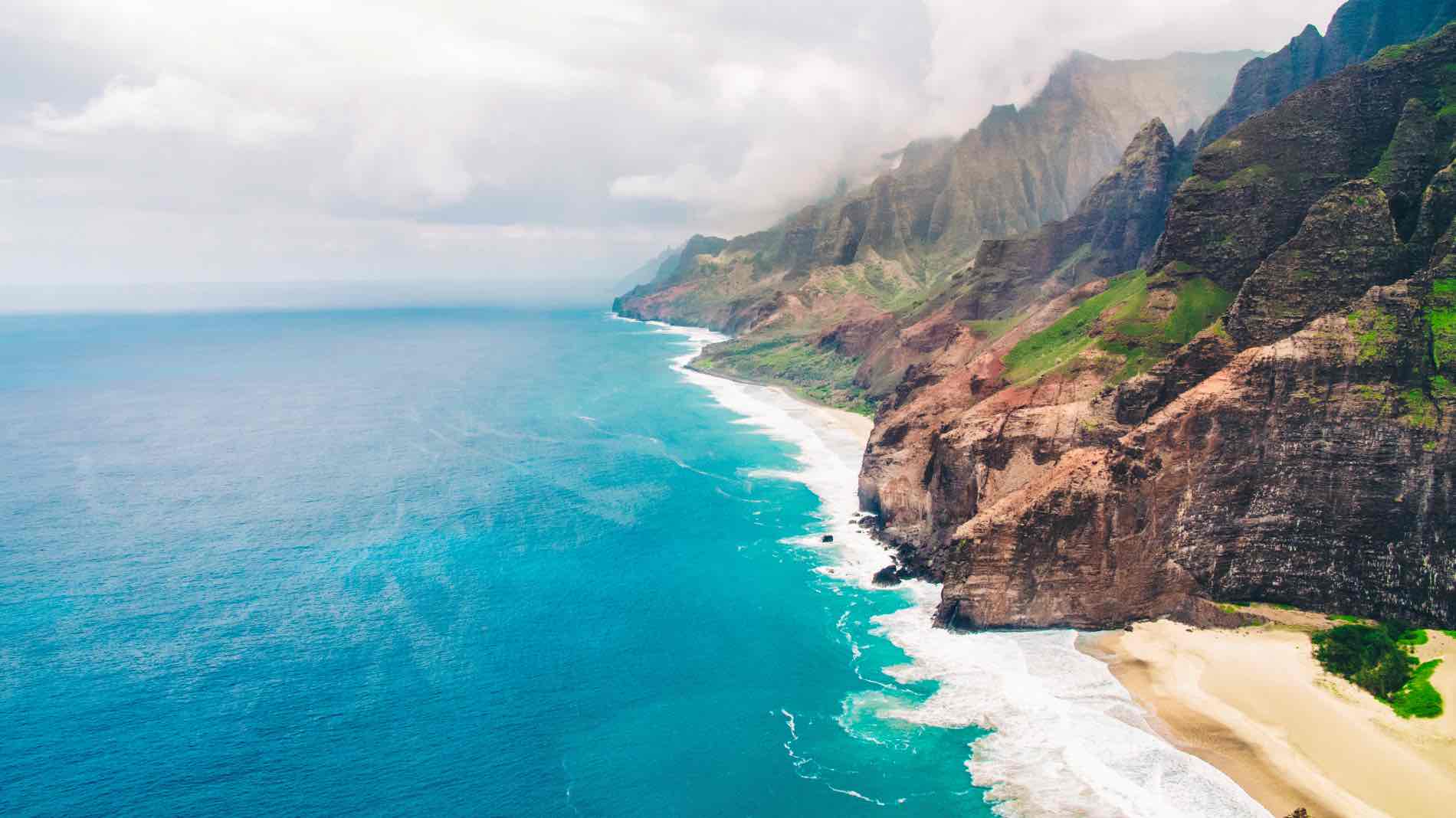 aerial shot of the shore of kauai hawaii 2023 11 27 05 01 52 utc