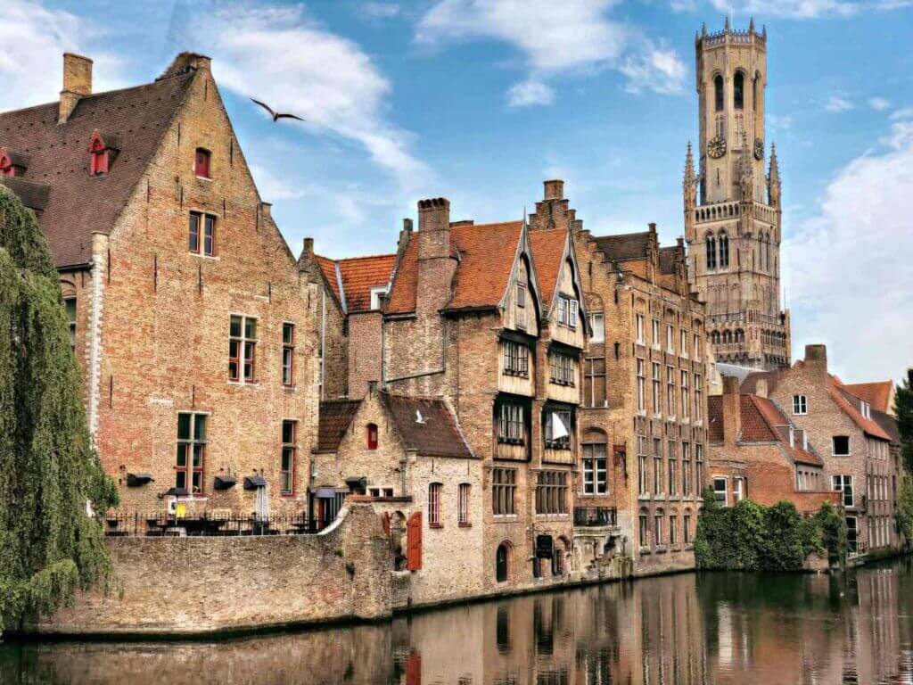 Bruges with view of the belfry