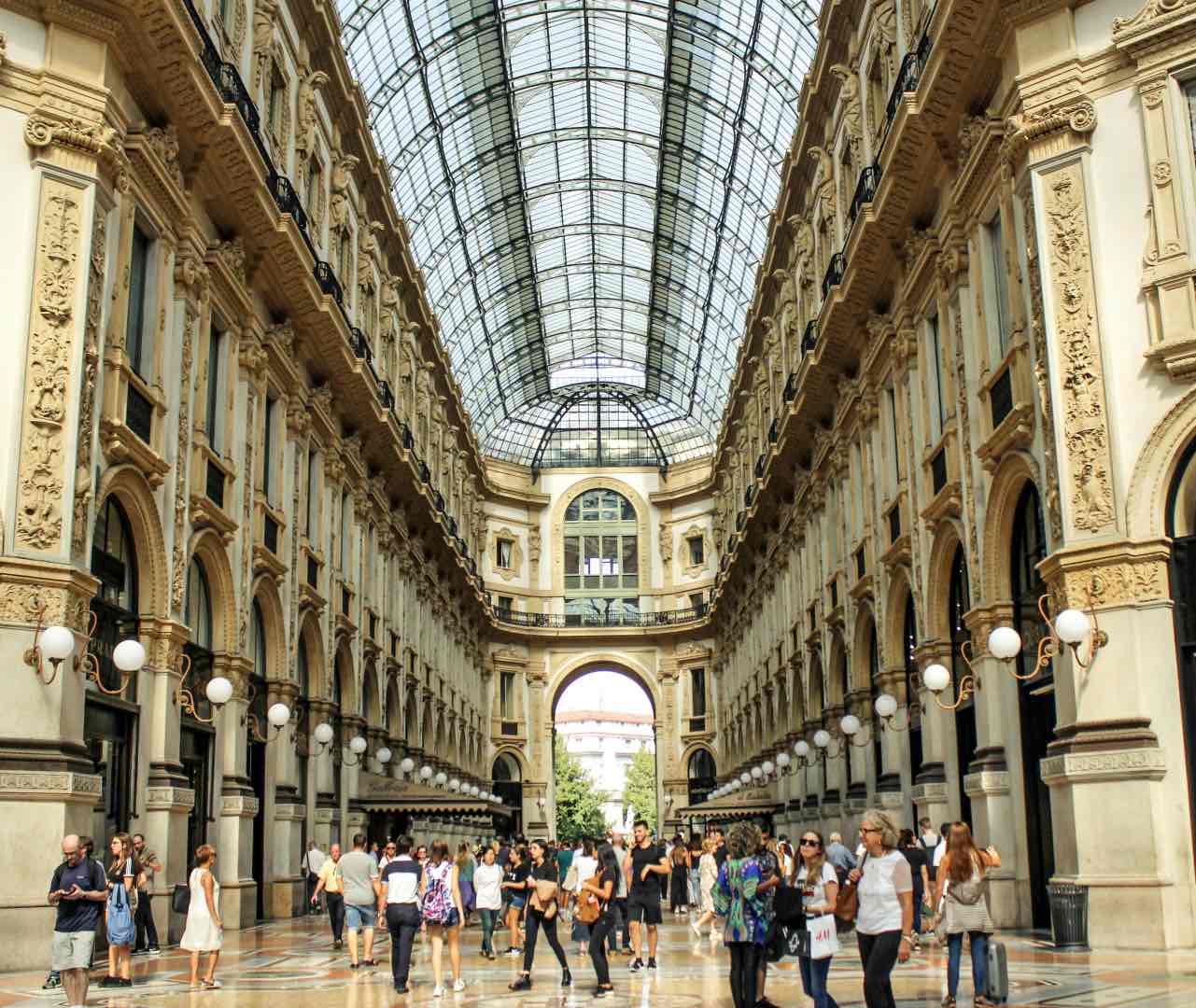 Famous shopping mall in Milan