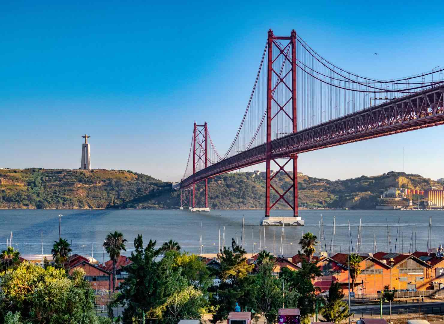 lisbon bridge on a beautiful day