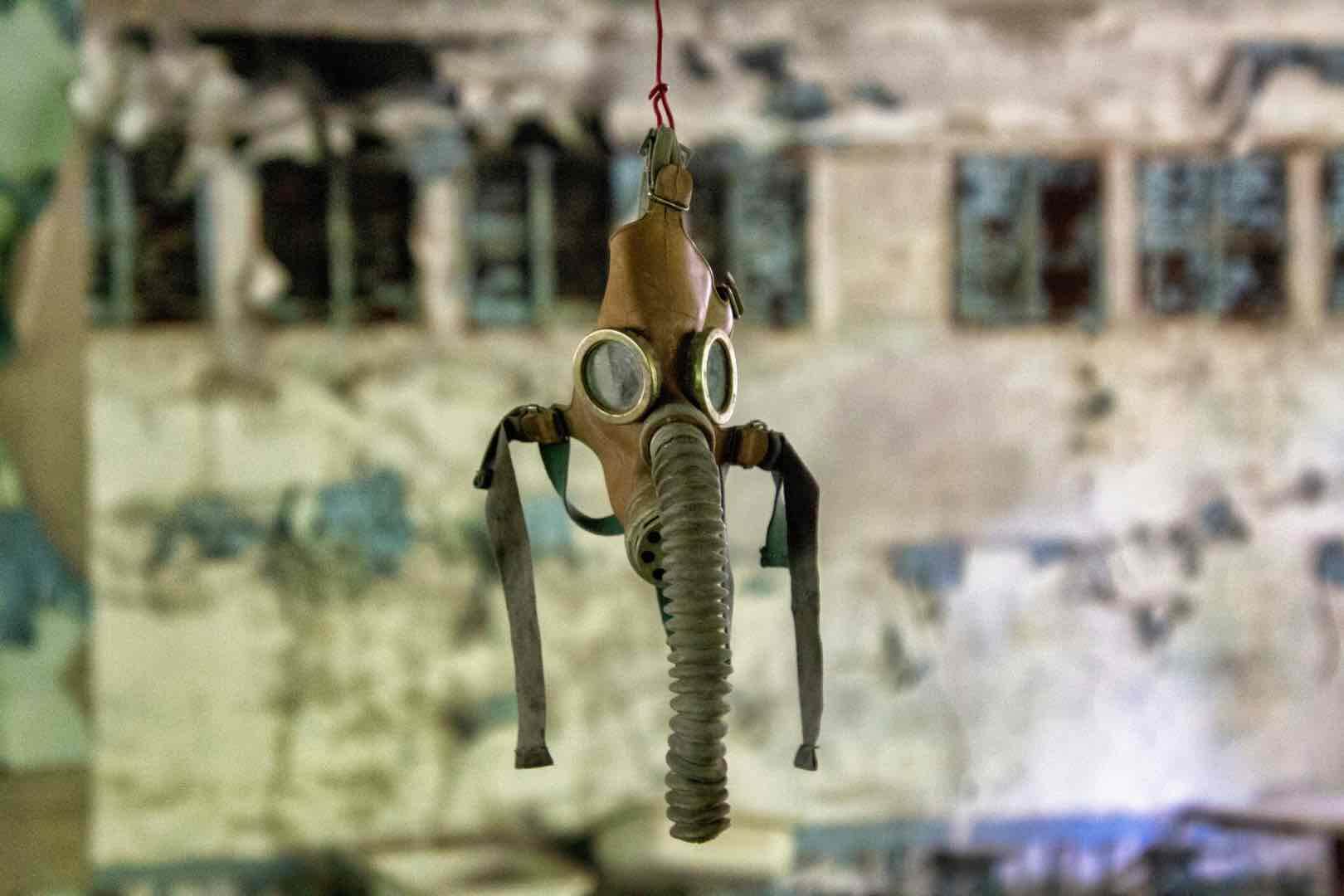 Gas mask left at Chernobyl