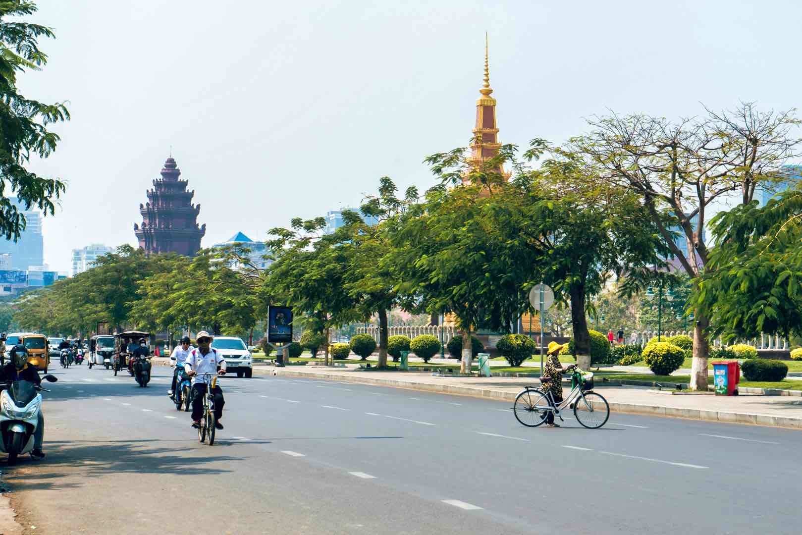 Bustling streets of Phnom Penh