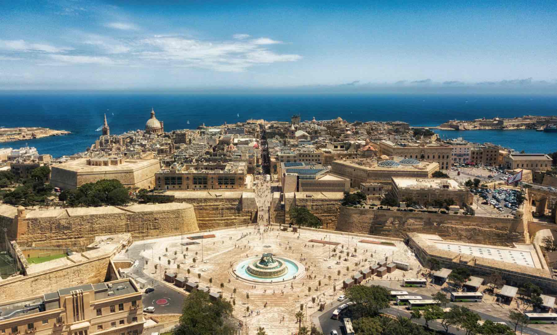 Grand view of the whole of Valletta