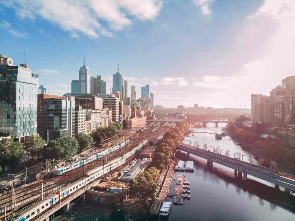 Melbourne Australia city view