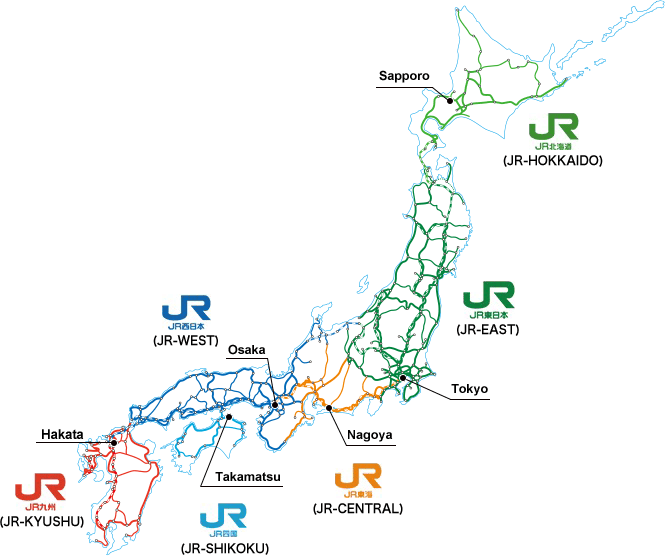 JR Pass Map