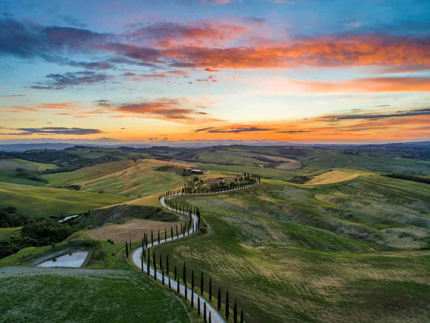 Amazing Sunset in Tuscany