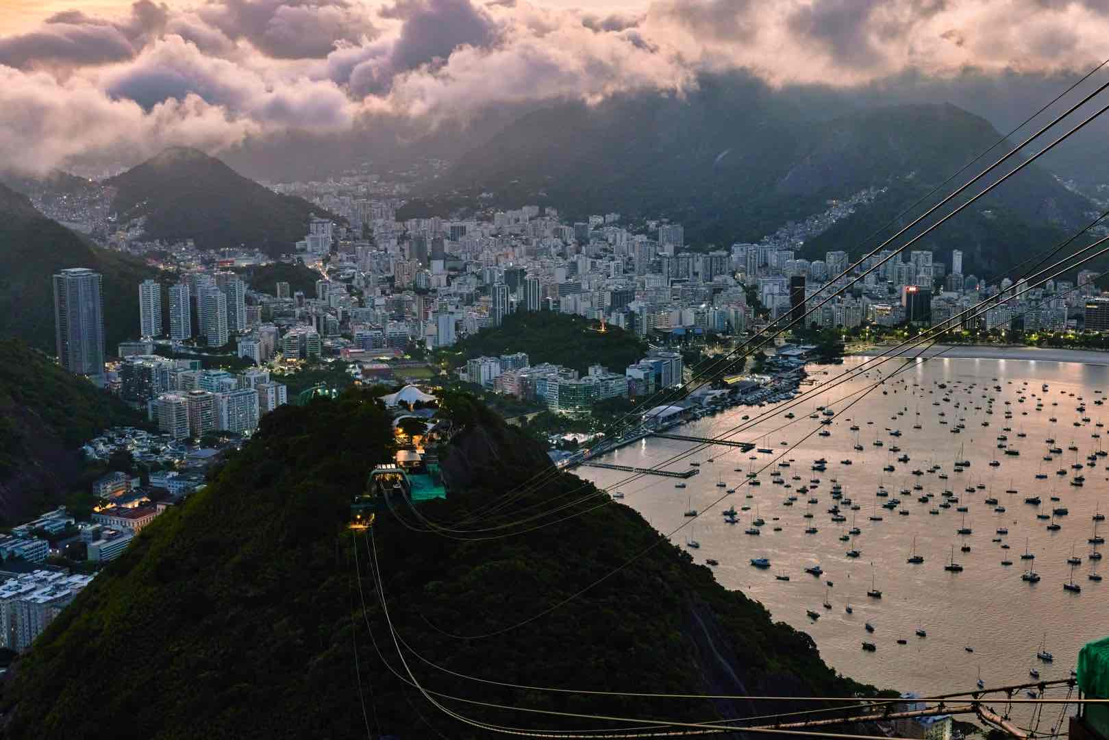 Look down over Rio De Janeiro