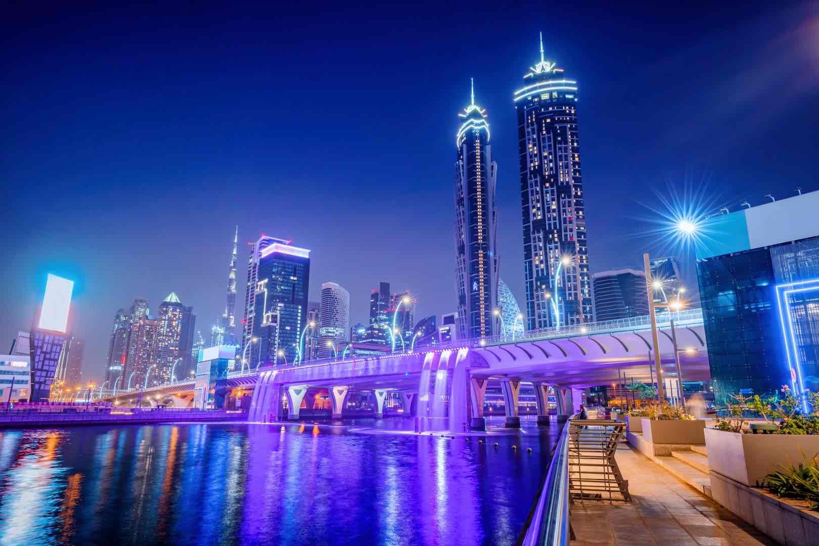Dubai by night.