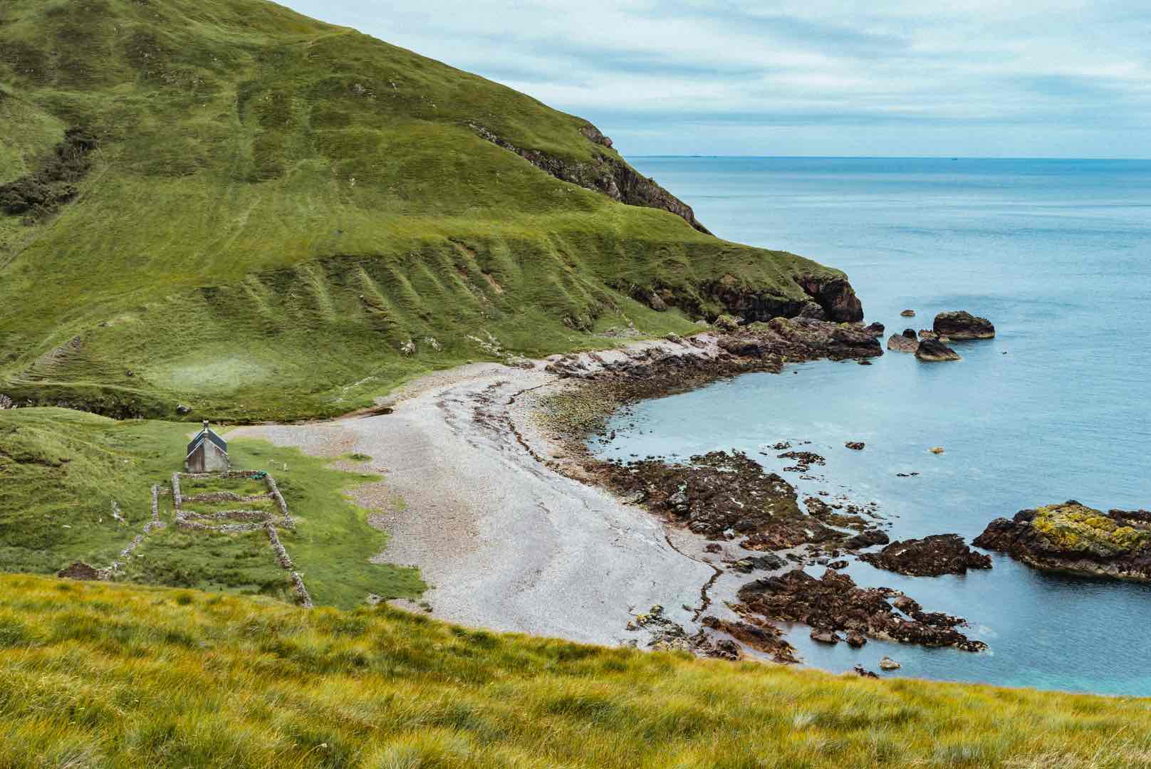 Hebrides beach and sea view