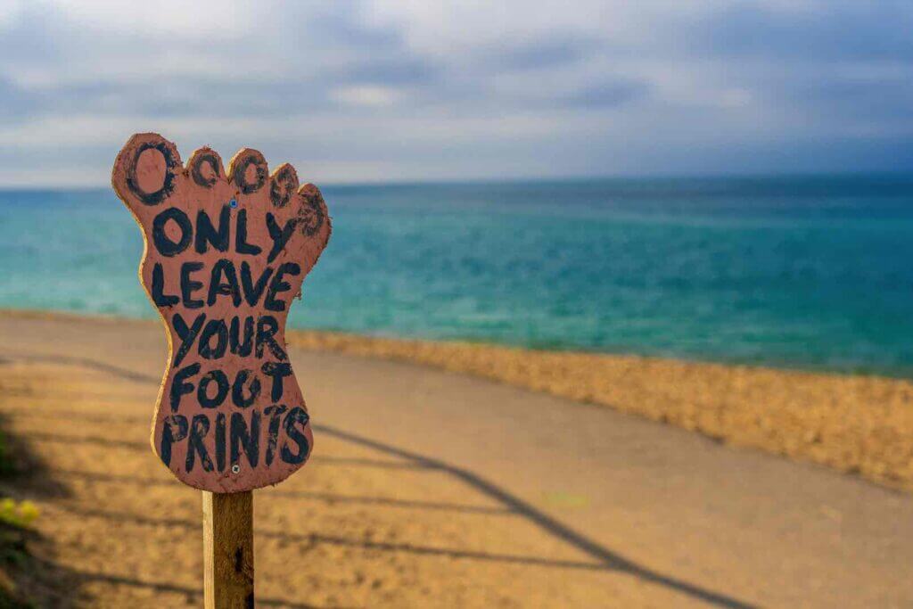 Leave no trace!! Travel footprint