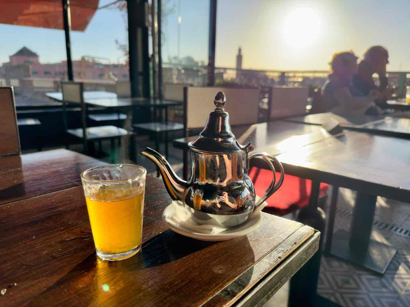 Moroccan Tea at Aqua Cafe, Marrakech