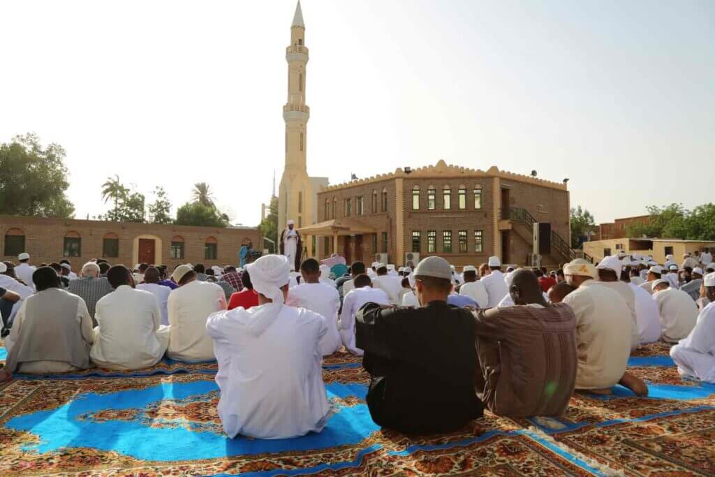Muslims observing religious festival
