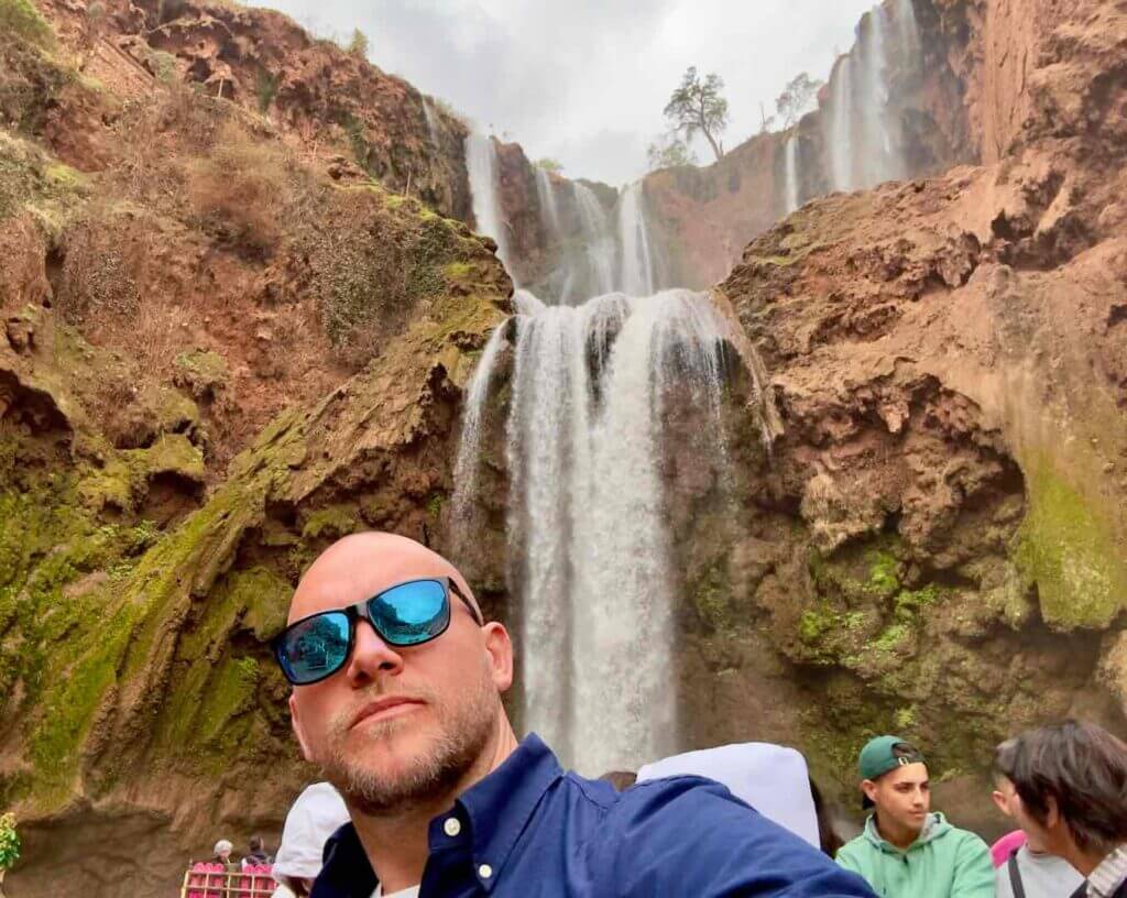 Nick at Ouzoud Waterfalls, Morocco.