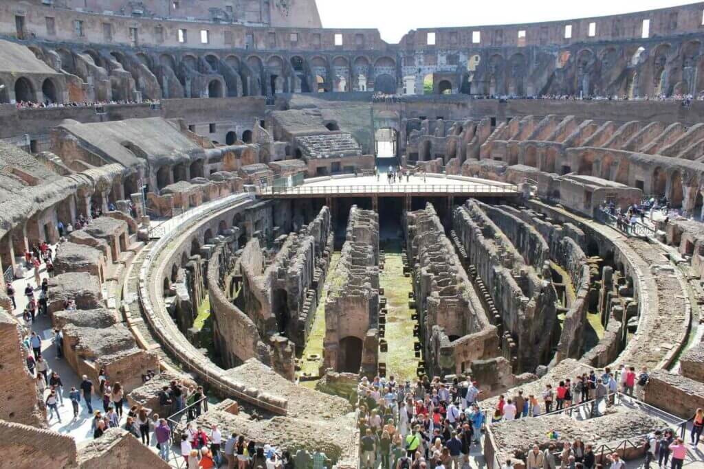 A Crowded Colosseum in Rome