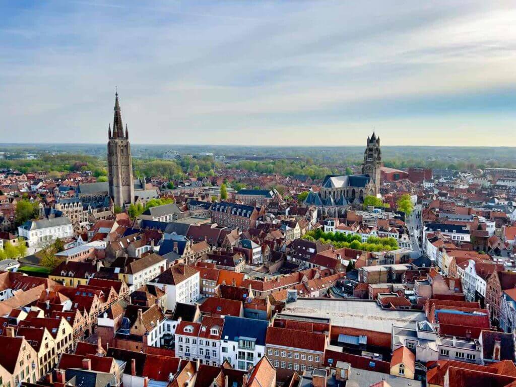 Bruges from above in May