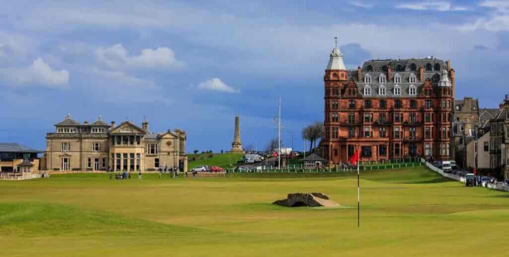 Famous view at St Andrews old course