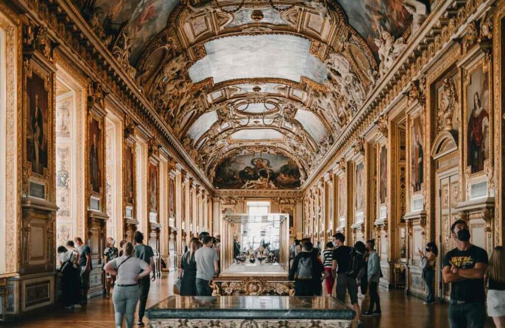 Le Louvre hallway in Paris