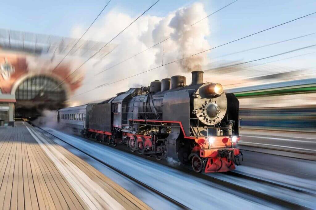 Steam Train setting off