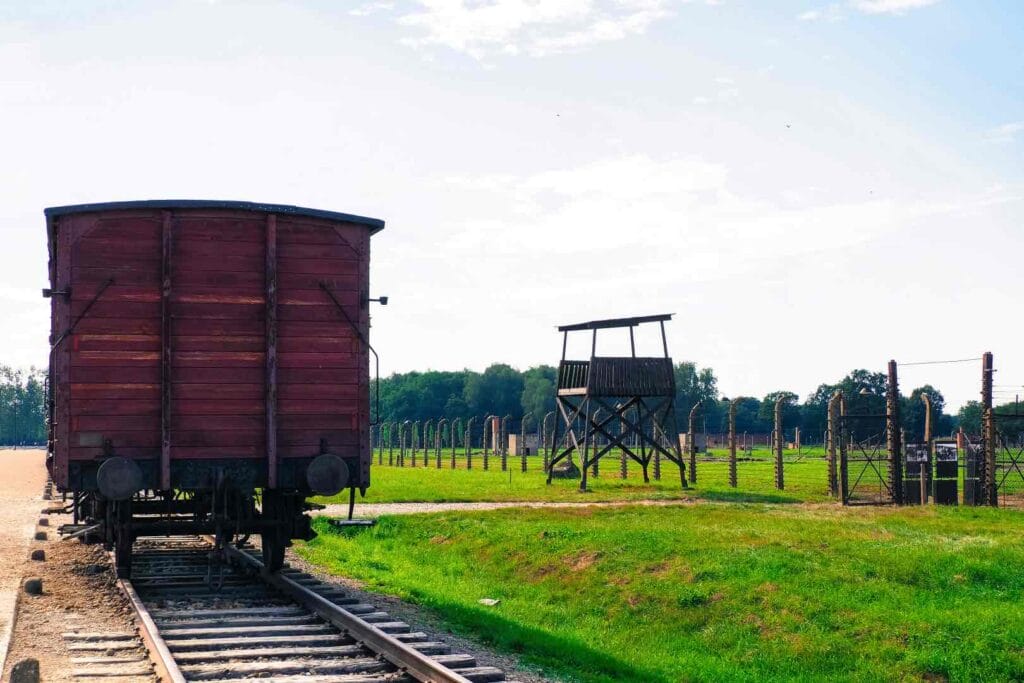 Auschwitz II Birkenau - Train and Fences