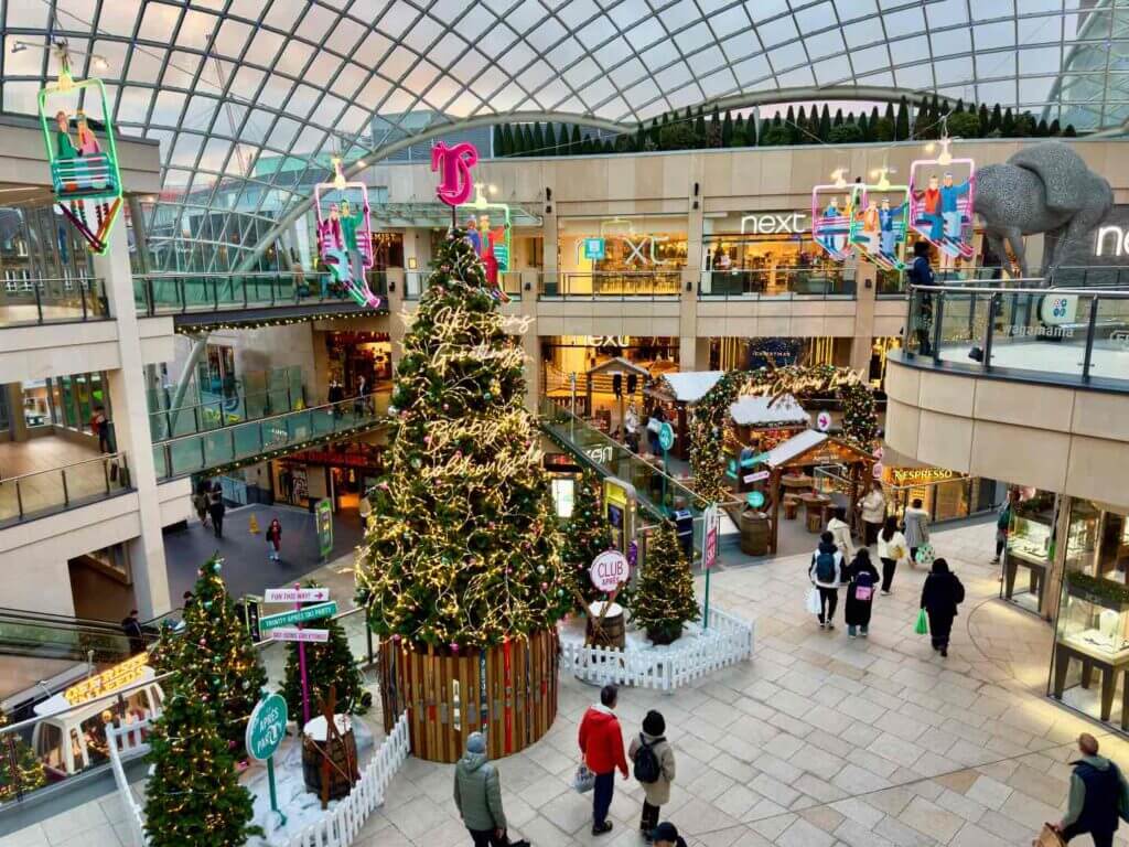 Leeds Trinity Shopping Centre at christmas