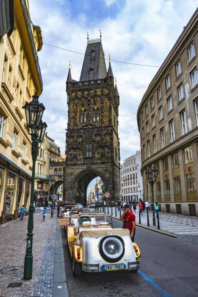 One of many towers in Prague