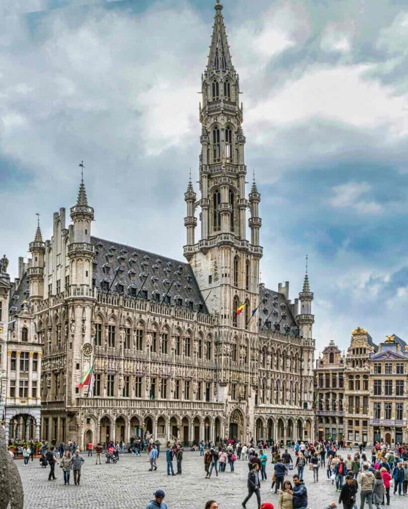 Brussels Town Hall. Grand-Place, Brussels, Belgium.