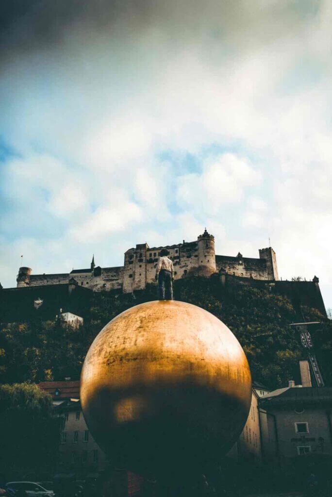 Looking up! Residenz square - salzburg