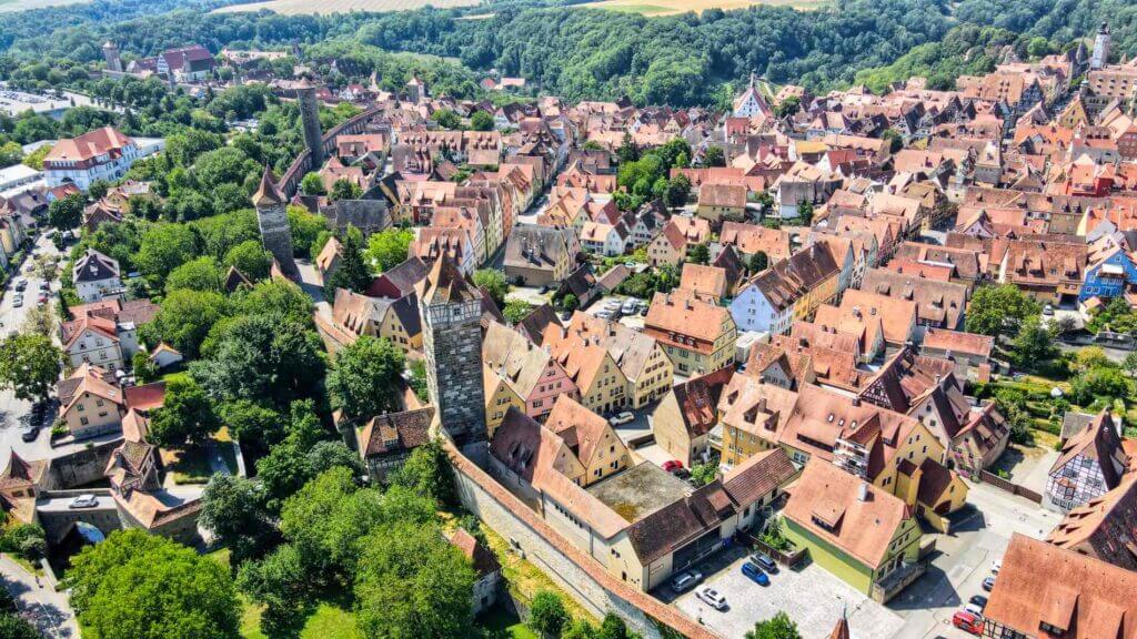 Rothenburg from above - drone