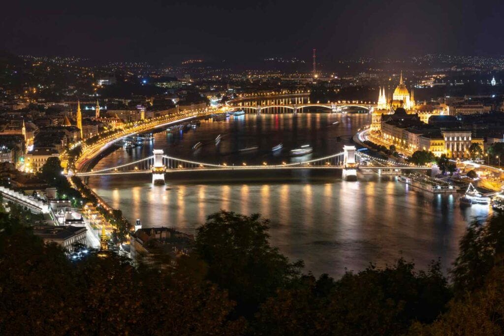 Budapest lit up!