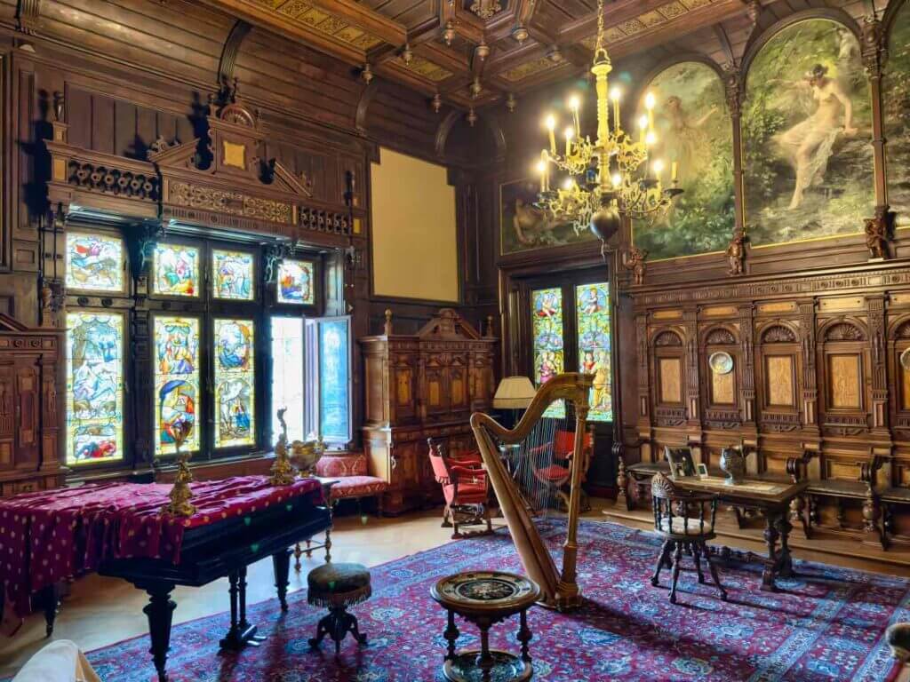 One of the many rooms inside Peles Castle