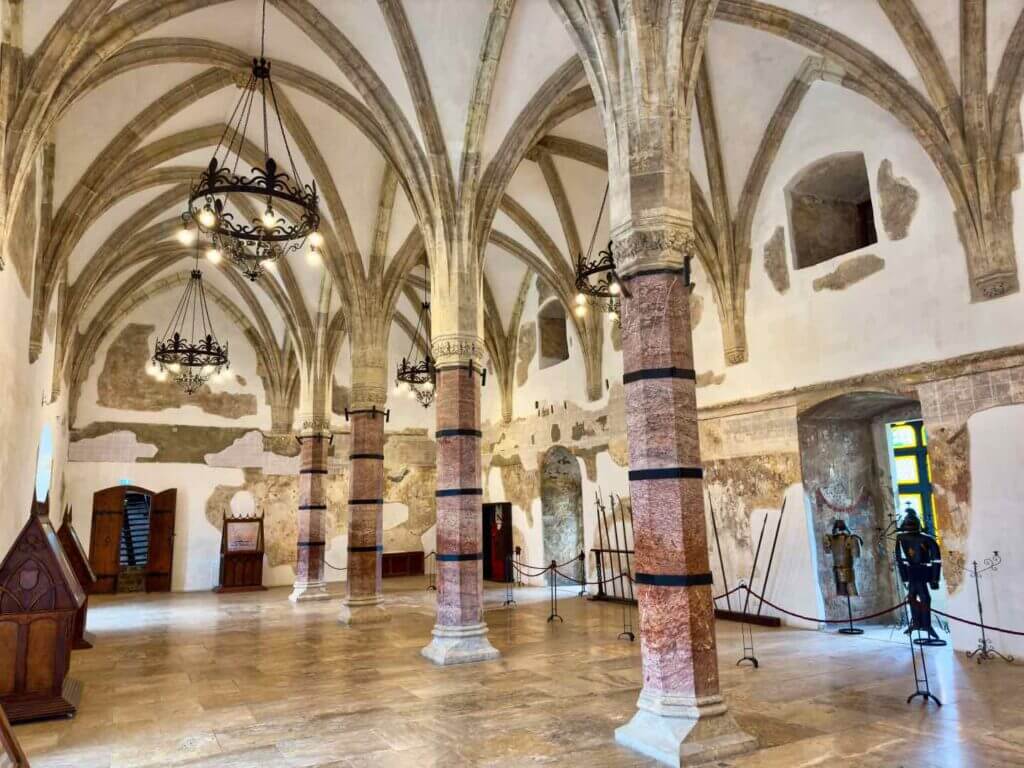 The Knights Hall at Corvin Castle