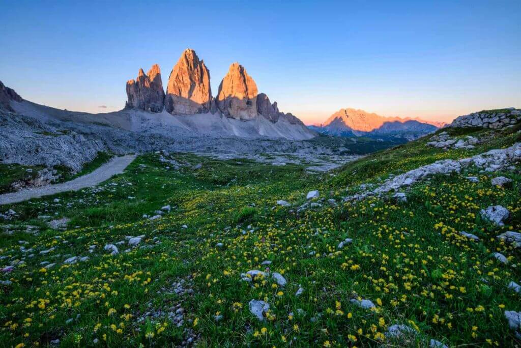 Dolomites mountains on a summer morning