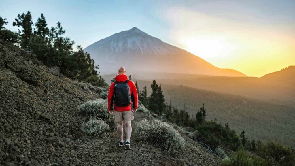 Hiking on Tenerife near Teide volcano