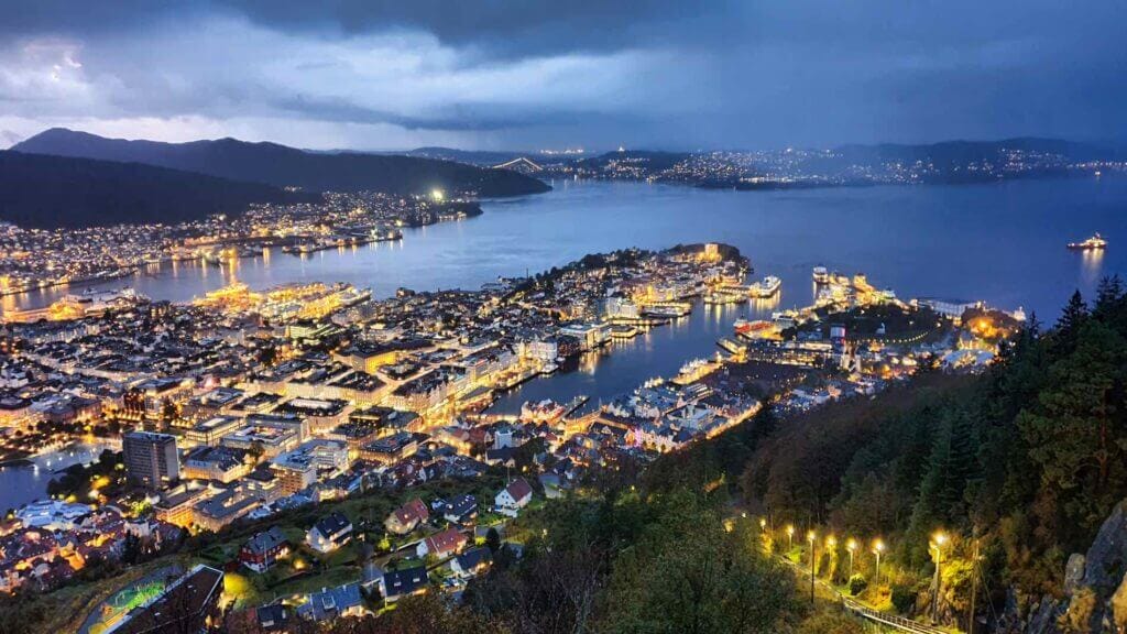 View of Bergen from Mount Floyen