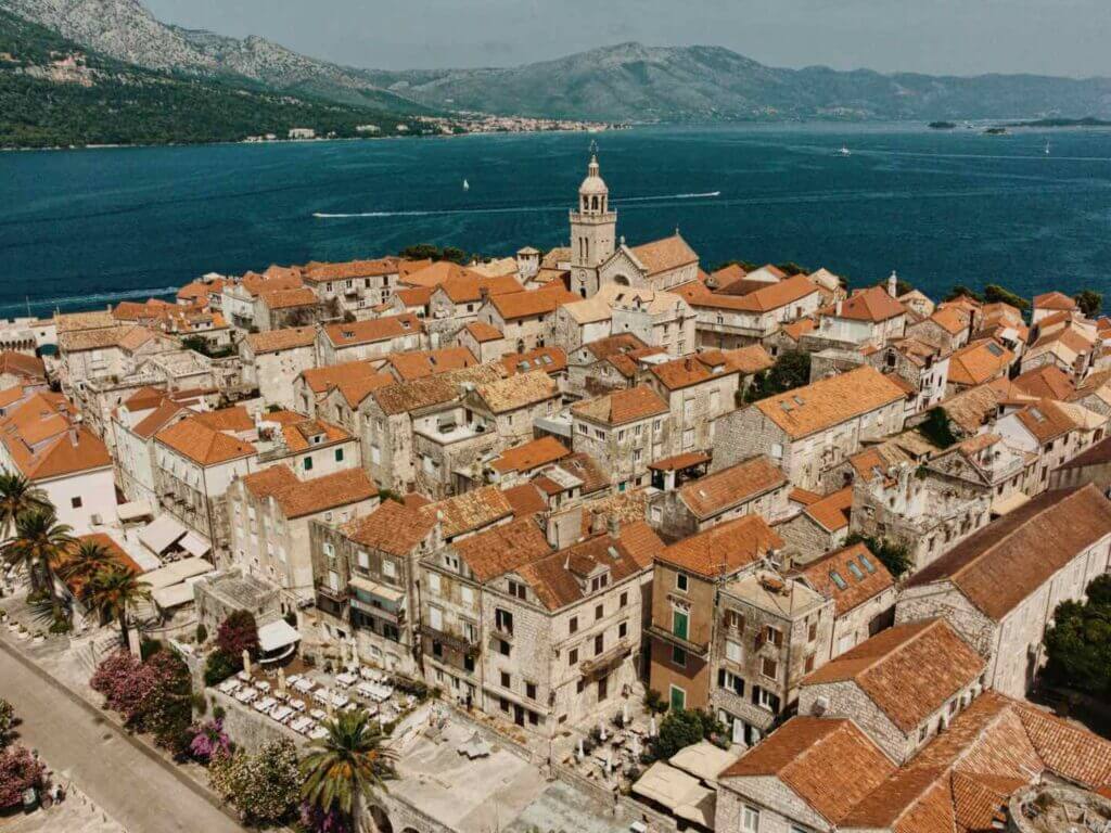 View of Korcula from Above