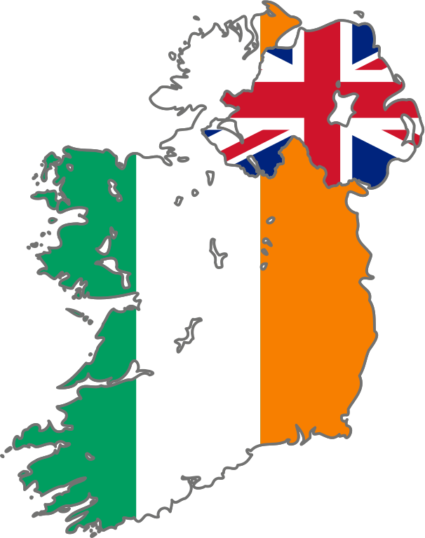 Ireland flag map