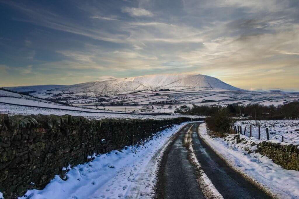 Pendle in the snow