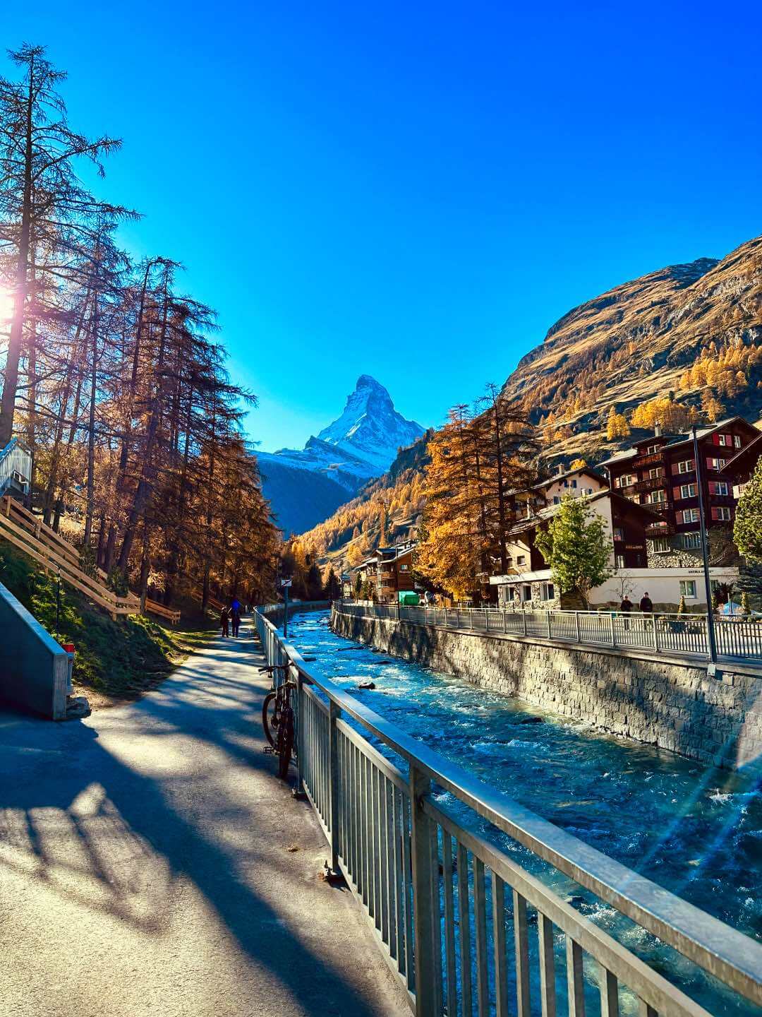 View of the Matterhorn from Zermatt - Autumn